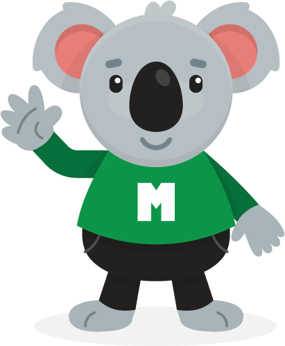 MIG mascot waving