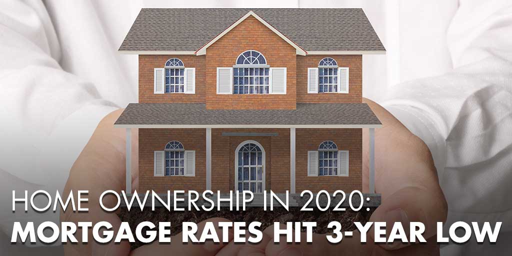 Home Ownership in 2020: Mortgage Rates Hit 3-Year Low