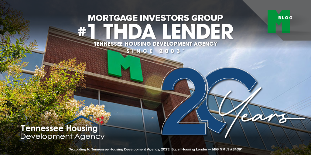 20 Years of Excellence: Mortgage Investors Group Recognized as Tennessee’s #1 THDA Lender